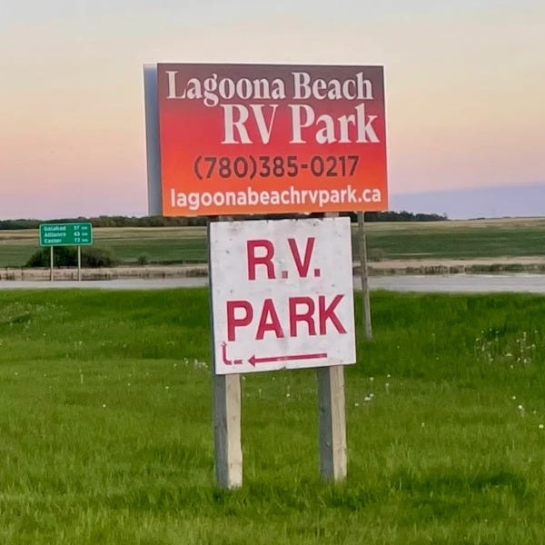 Alupanel Post & Panel Sign for Lagoona Beach RV Park
