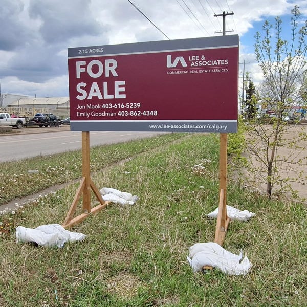 Post & Panel Sign for Lee & Associates in Calgary, AB