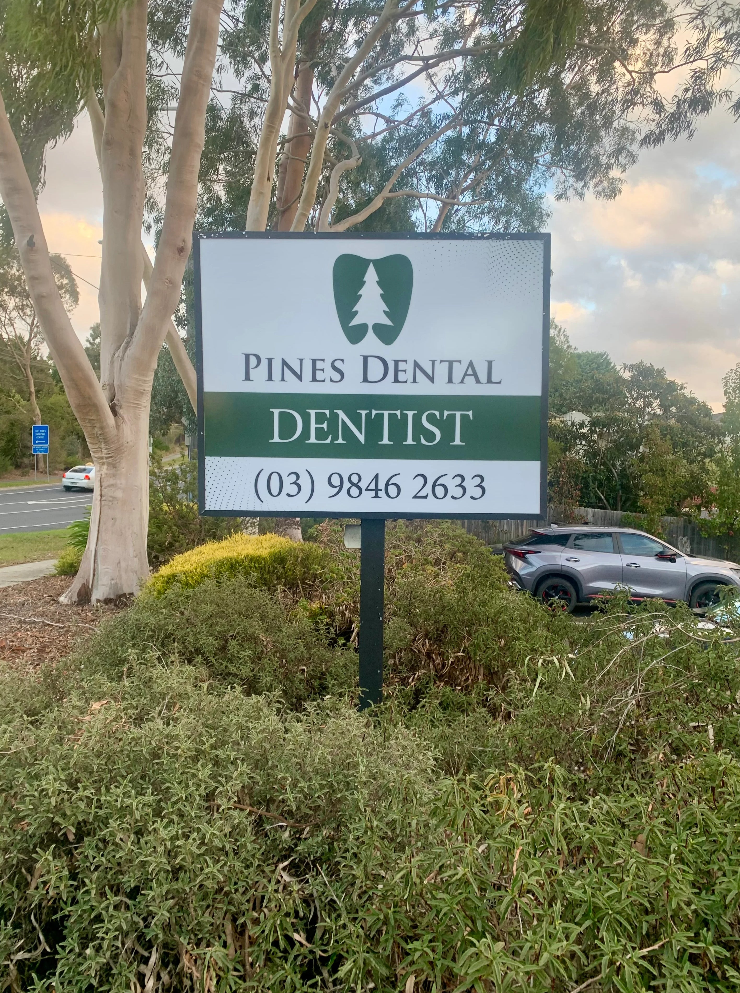 Lightbox, One Way Vision & A-Frame - The Pines Dental Centre - Templestowe VIC.