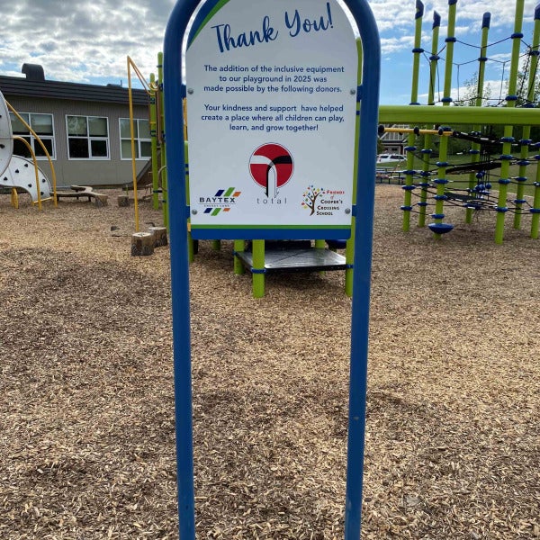 Coopers Crossing School - Playground Sponsorship Sign