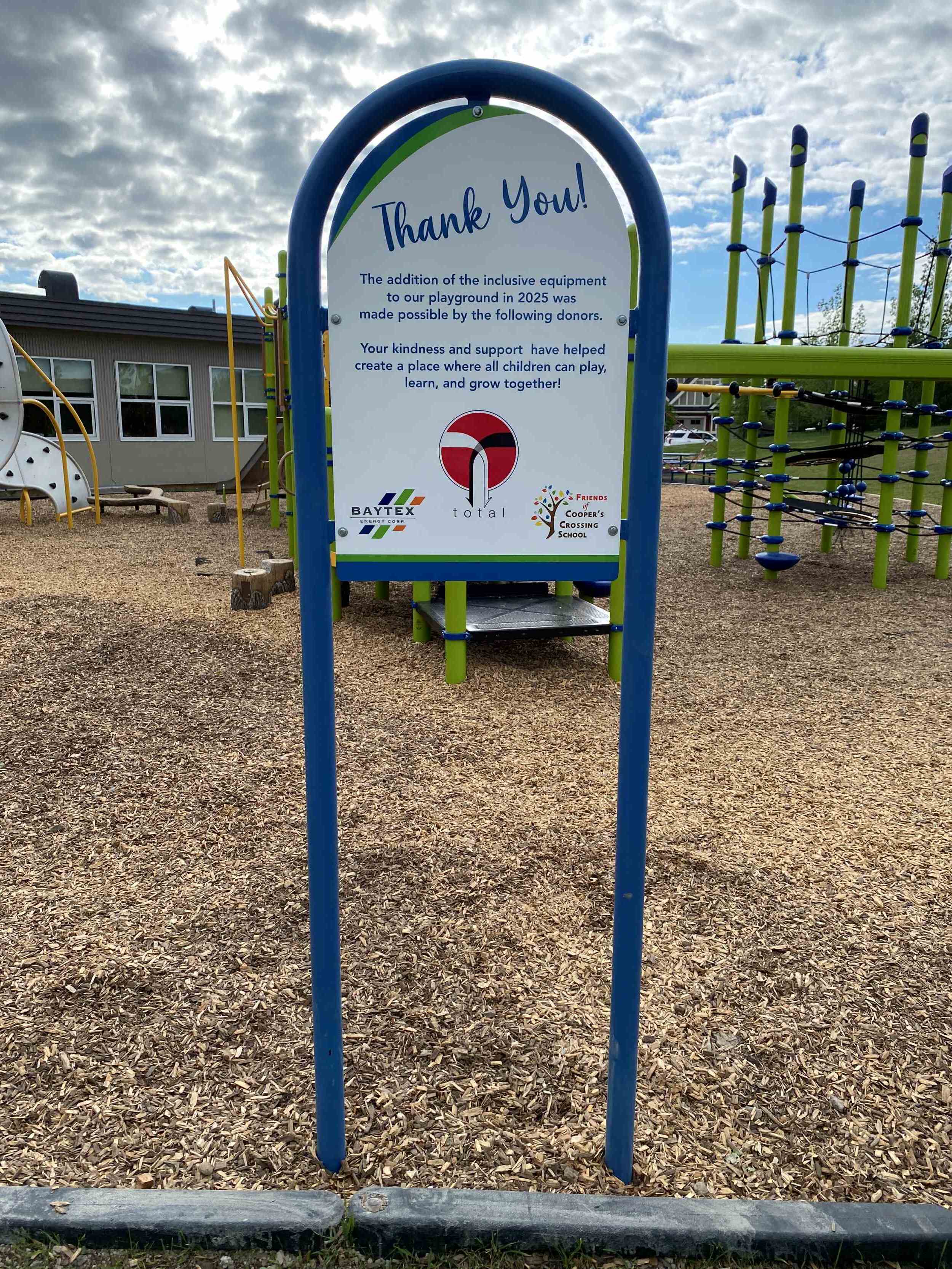 Coopers Crossing School - Playground Sponsor Sign
