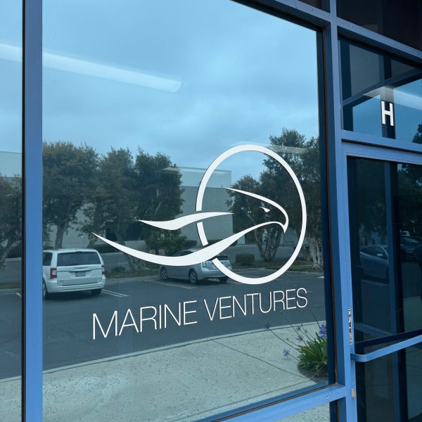 Custom Contour-Cut Vinyl Window Graphics for Marine Ventures