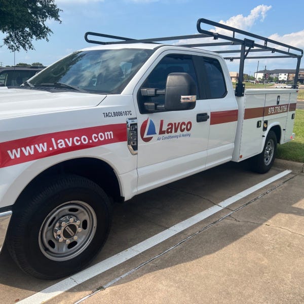 Lavco AC and Heating Truck decals