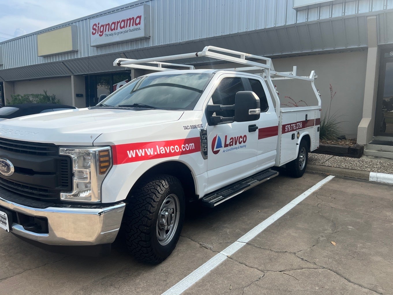 Lavco AC and Heating Truck decals