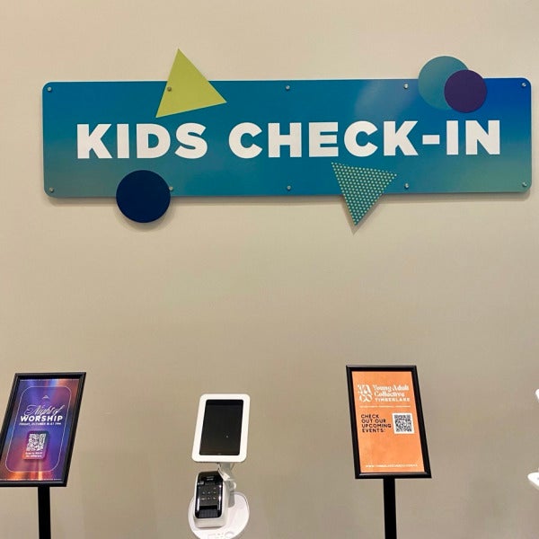 Creating a Welcoming First Impression: Custom Kids Check-In Signage - Timberlake Church, Redmond, WA