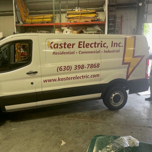 Kaster Electric, Inc. Driver side Van Graphics