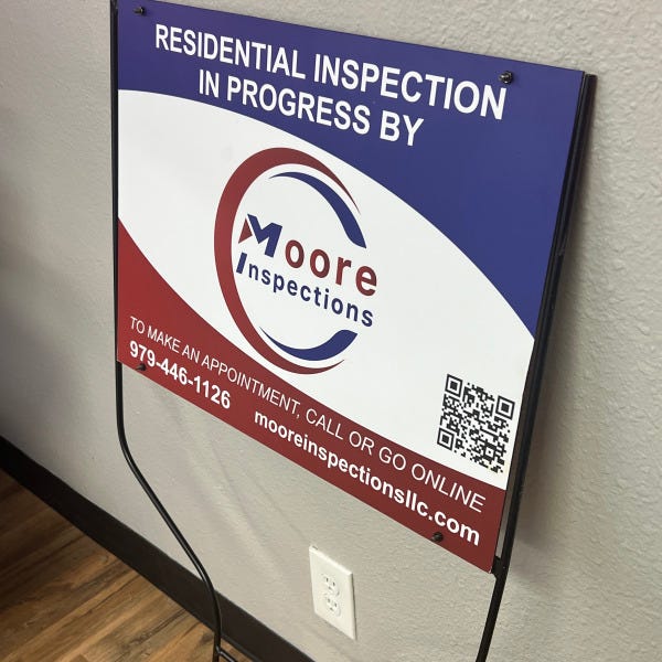 Moore inspection yard signs