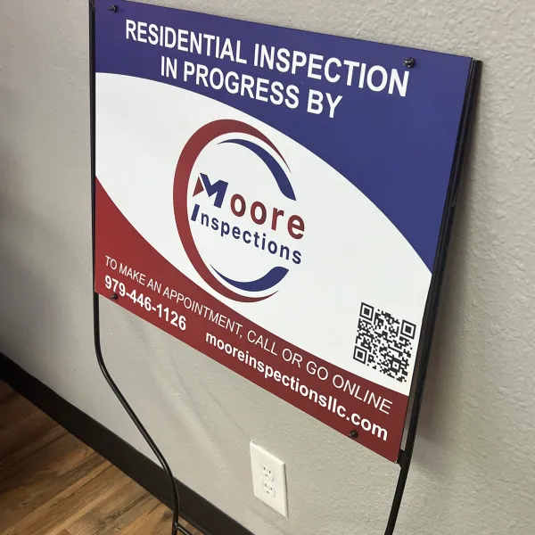 Moore inspection yard signs