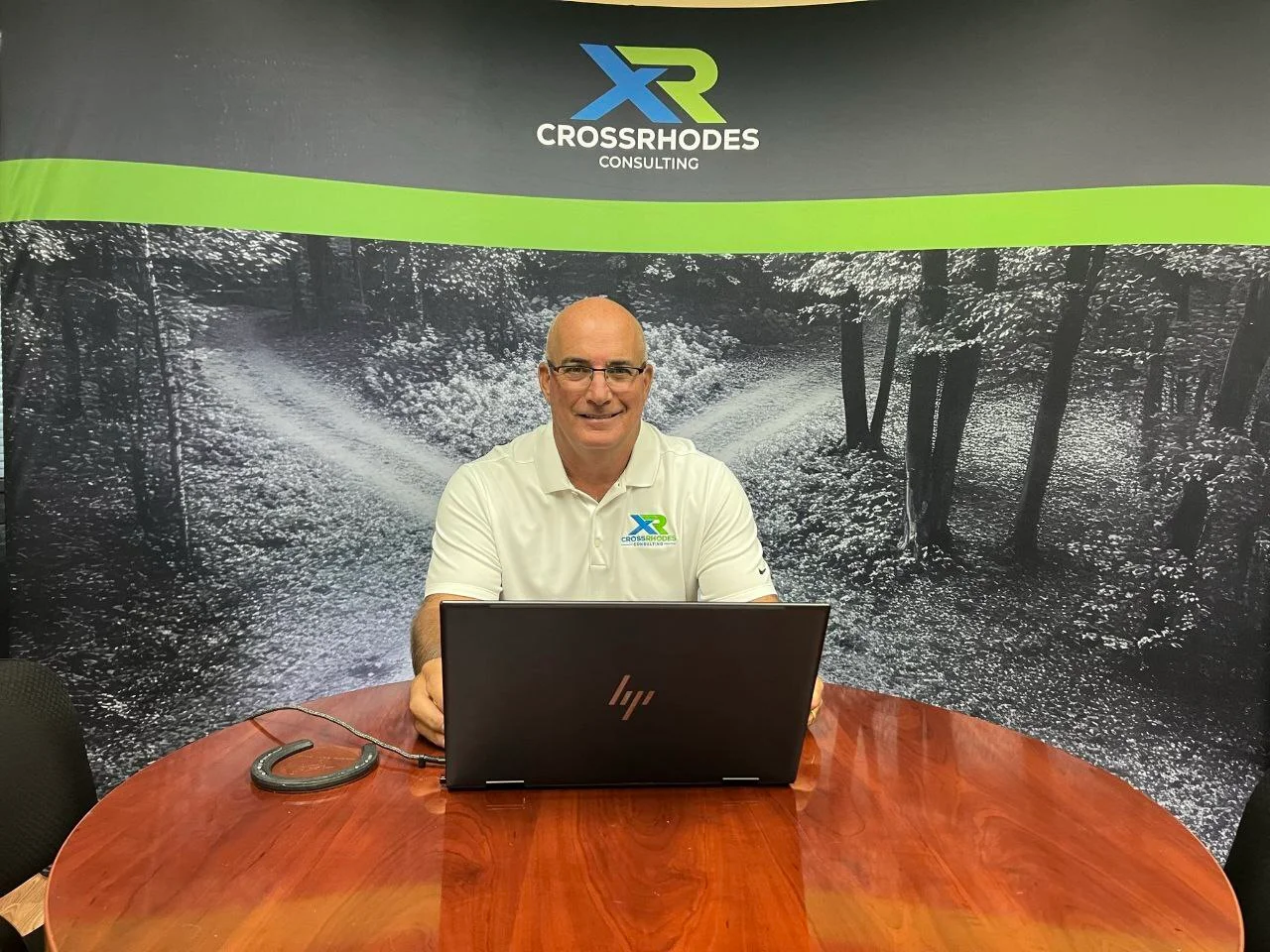 Custom Backdrop Display for CrossRhodes Consulting