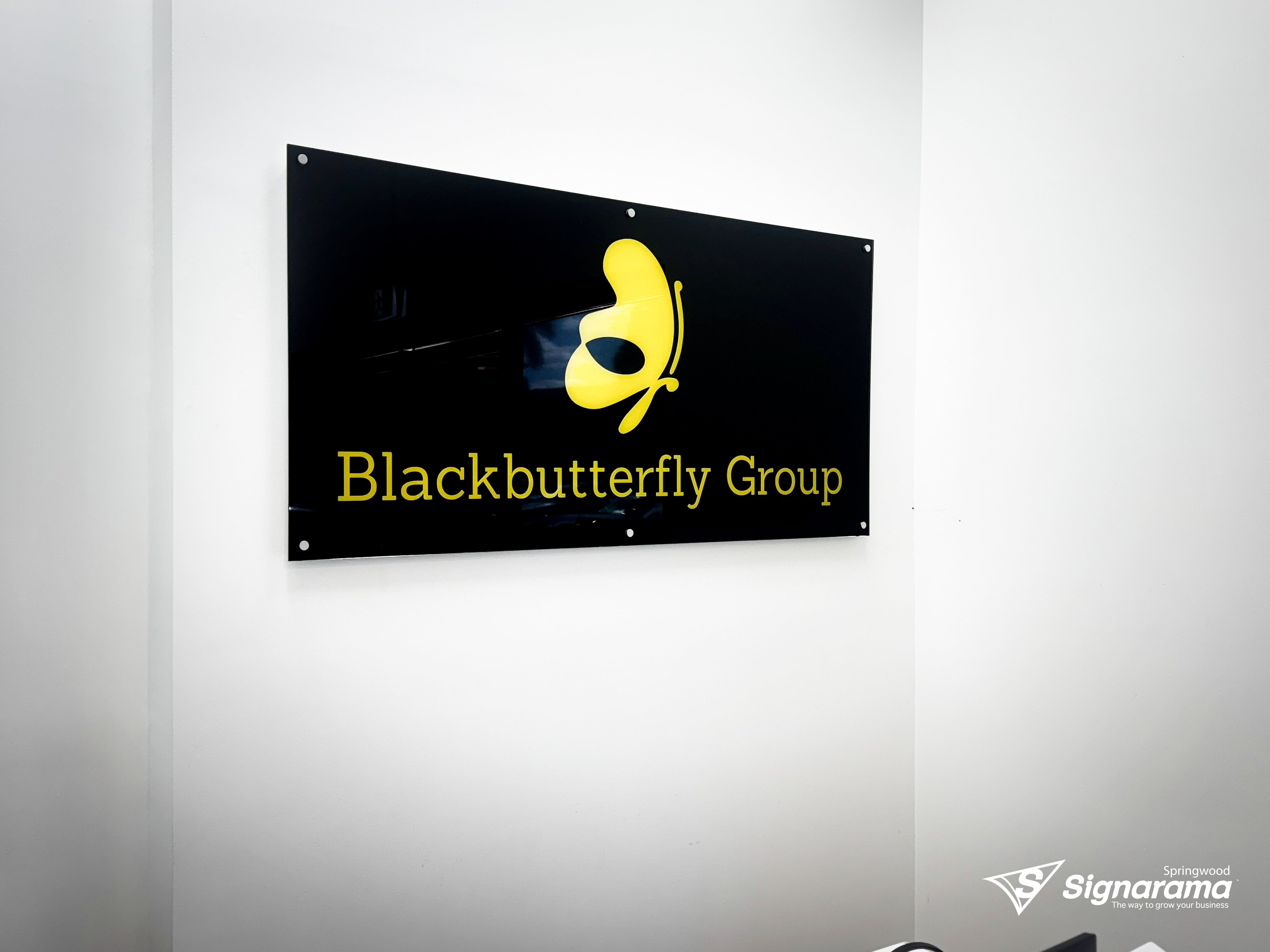 Black Butterfly Reception Acrylic