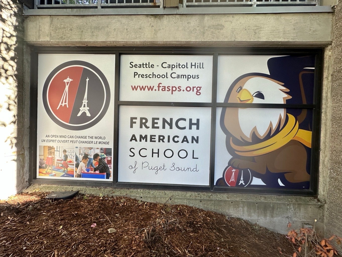 Why Window & Door Graphics Are a Smart Investment for Your School - French American School of Puget Sound, Seattle, WA