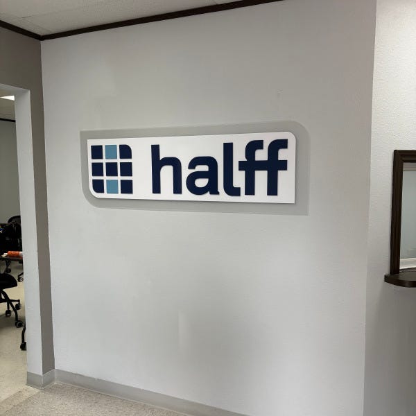Halff_Lobby Sign_Painted Acrylic