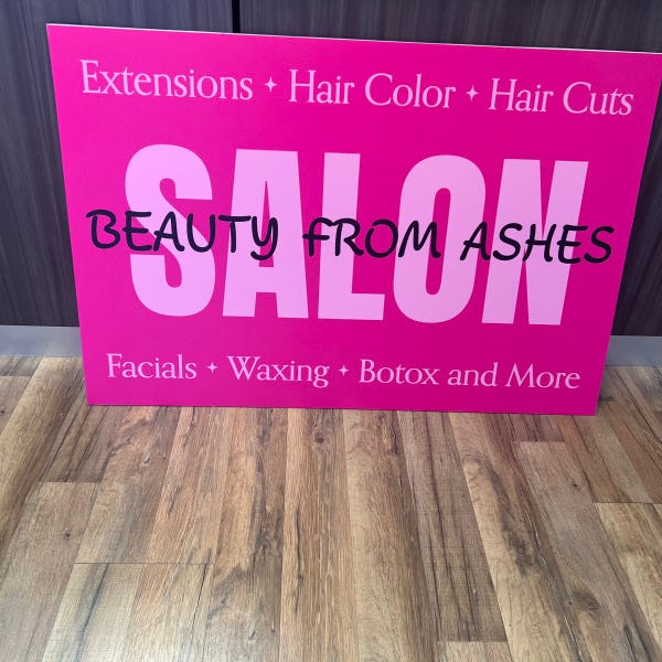 Post and Panel Signage for Beauty Salon
