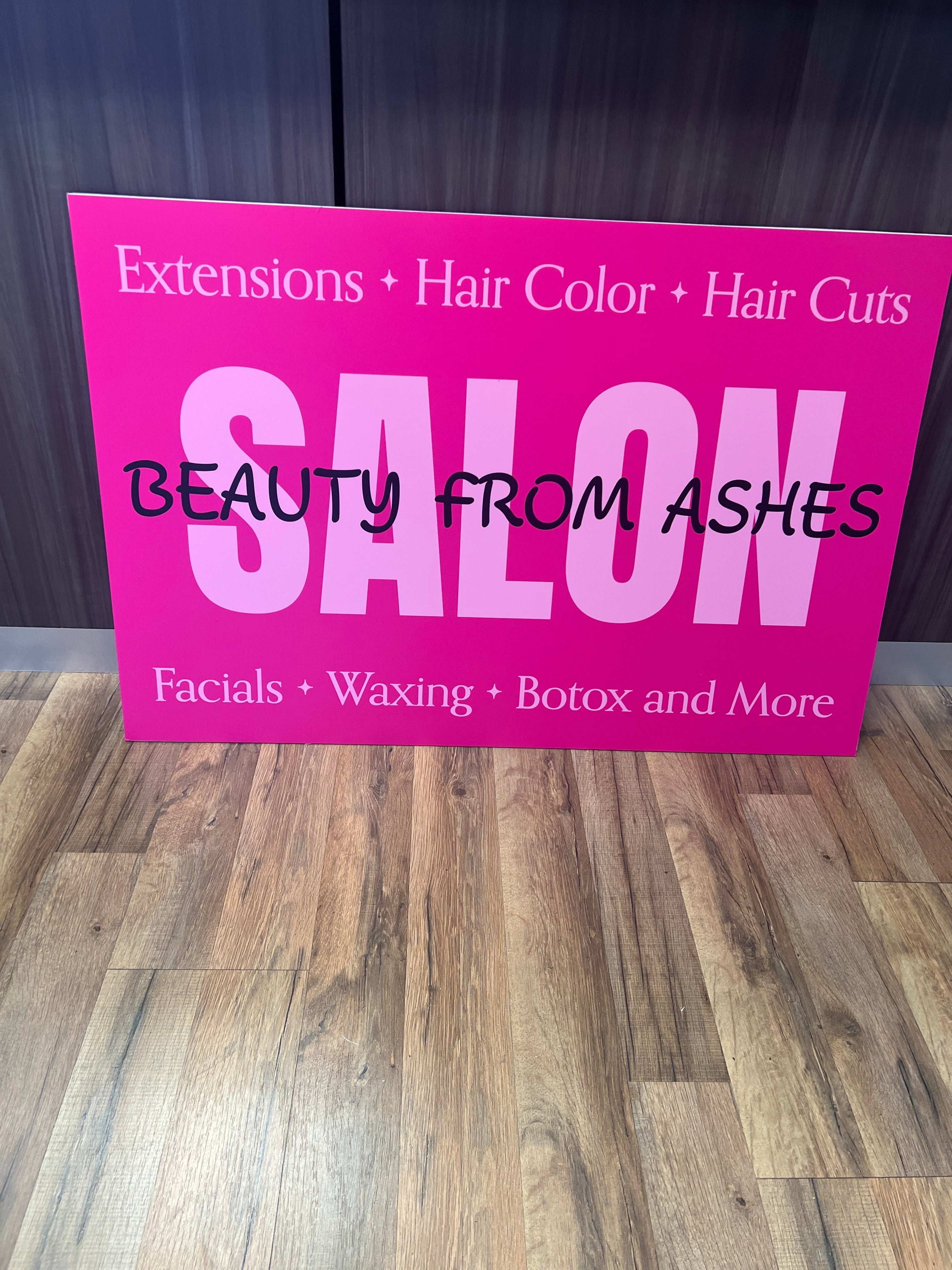 Post and Panel Sign for Beauty Salon