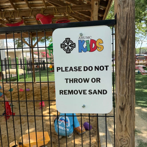Alamo Heights Church_Kids Signs_Please do not throw_Custom Signs 3
