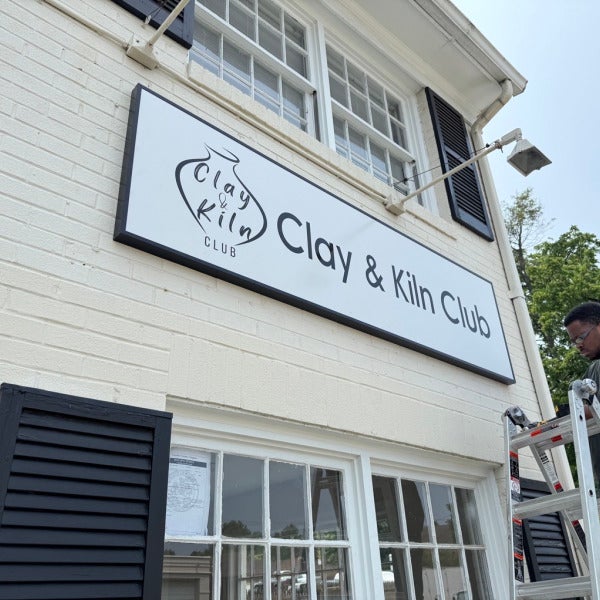 Custom Studio Sign for Clay and Kiln in Vienna, VA – Where Creativity Meets Mindfulness