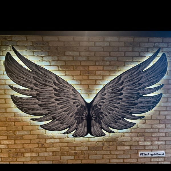 Custom Backlit Angel Instagram Wall Elim Park Cheshire CT