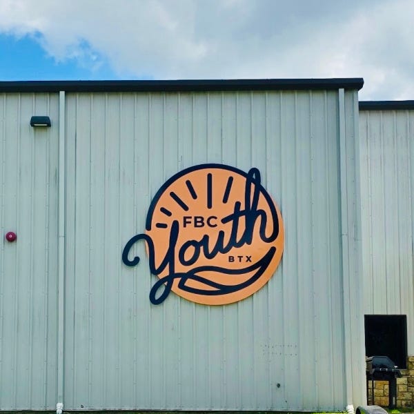 First Baptist Youth_Exterior Sign_Painted FCO_Boerne Texas