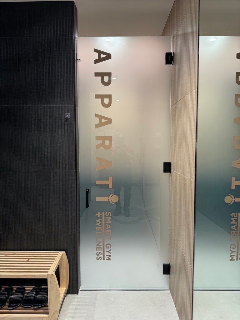 Custom Frosted Glass Doors for Apparati Smartgym + Wellness in Tysons!