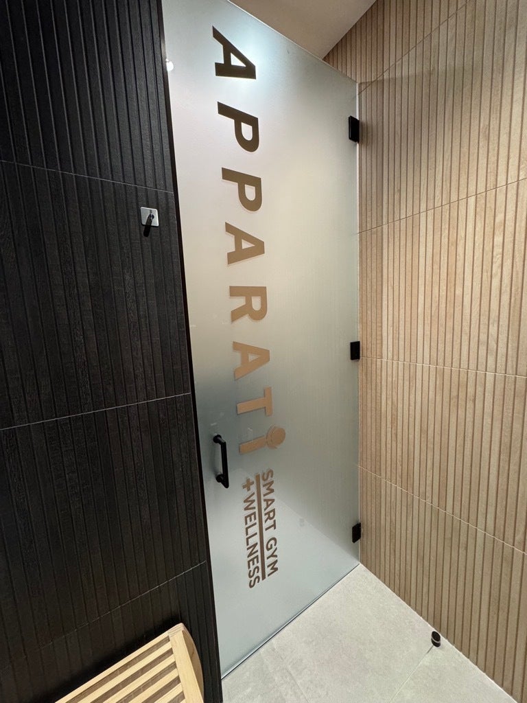 Custom Frosted Glass Doors for Apparati Smartgym + Wellness in Tysons!