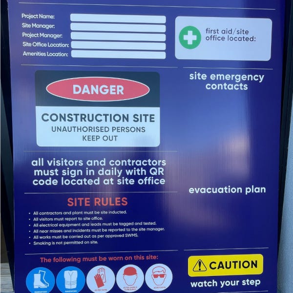 Construction Site Entrance Sign Signarama New Farm