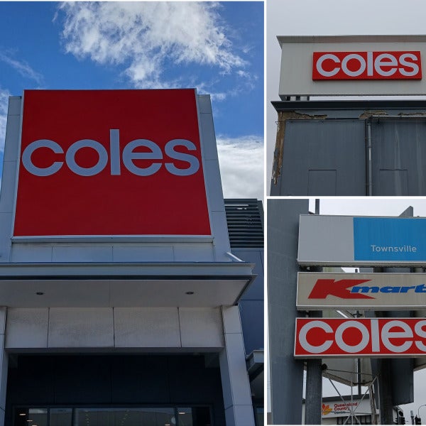 Illuminated signage for Coles