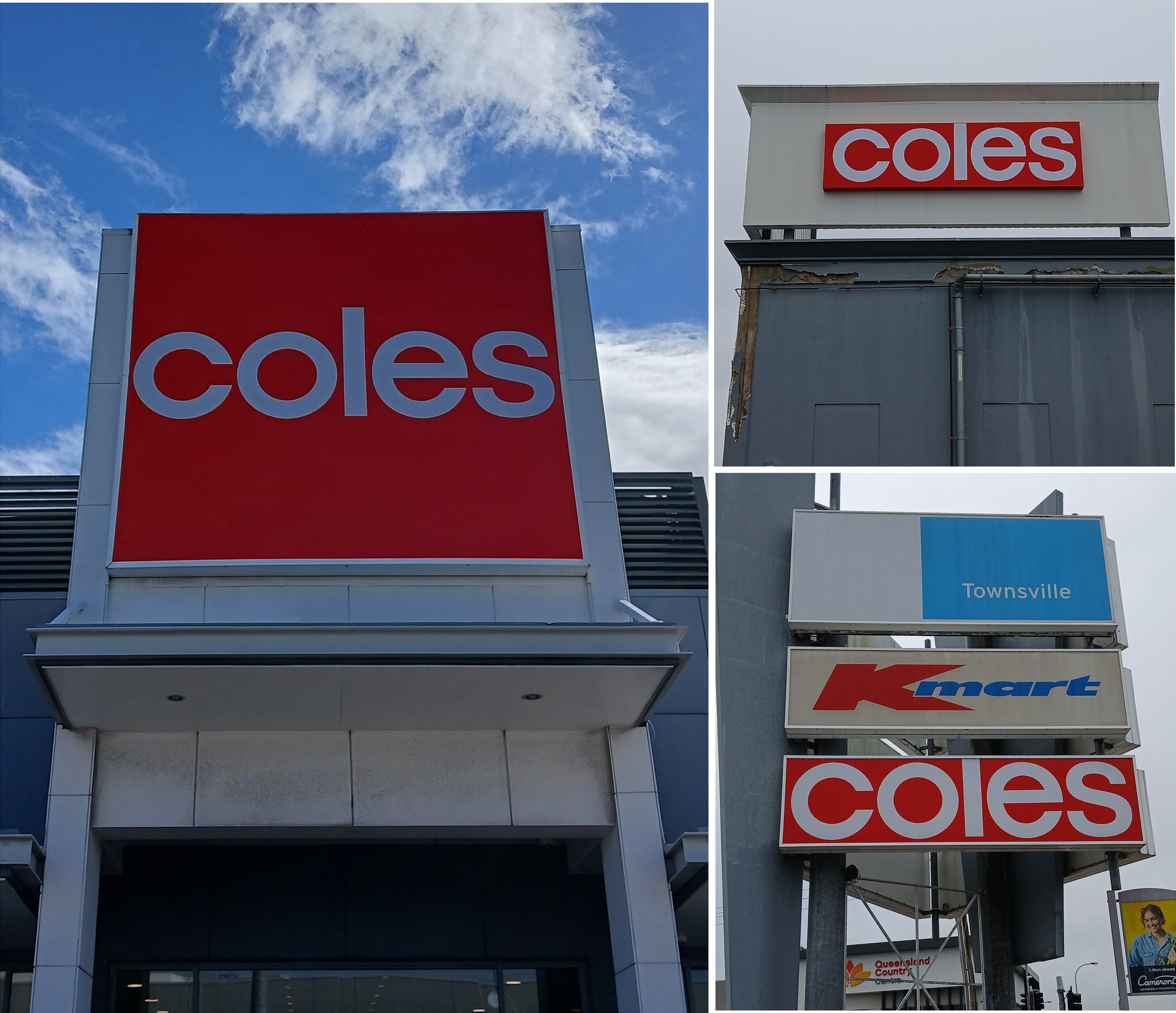 Illuminated signage for Coles