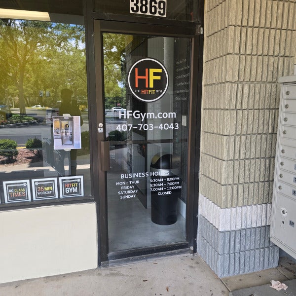 Door Graphics for HitFit Gym