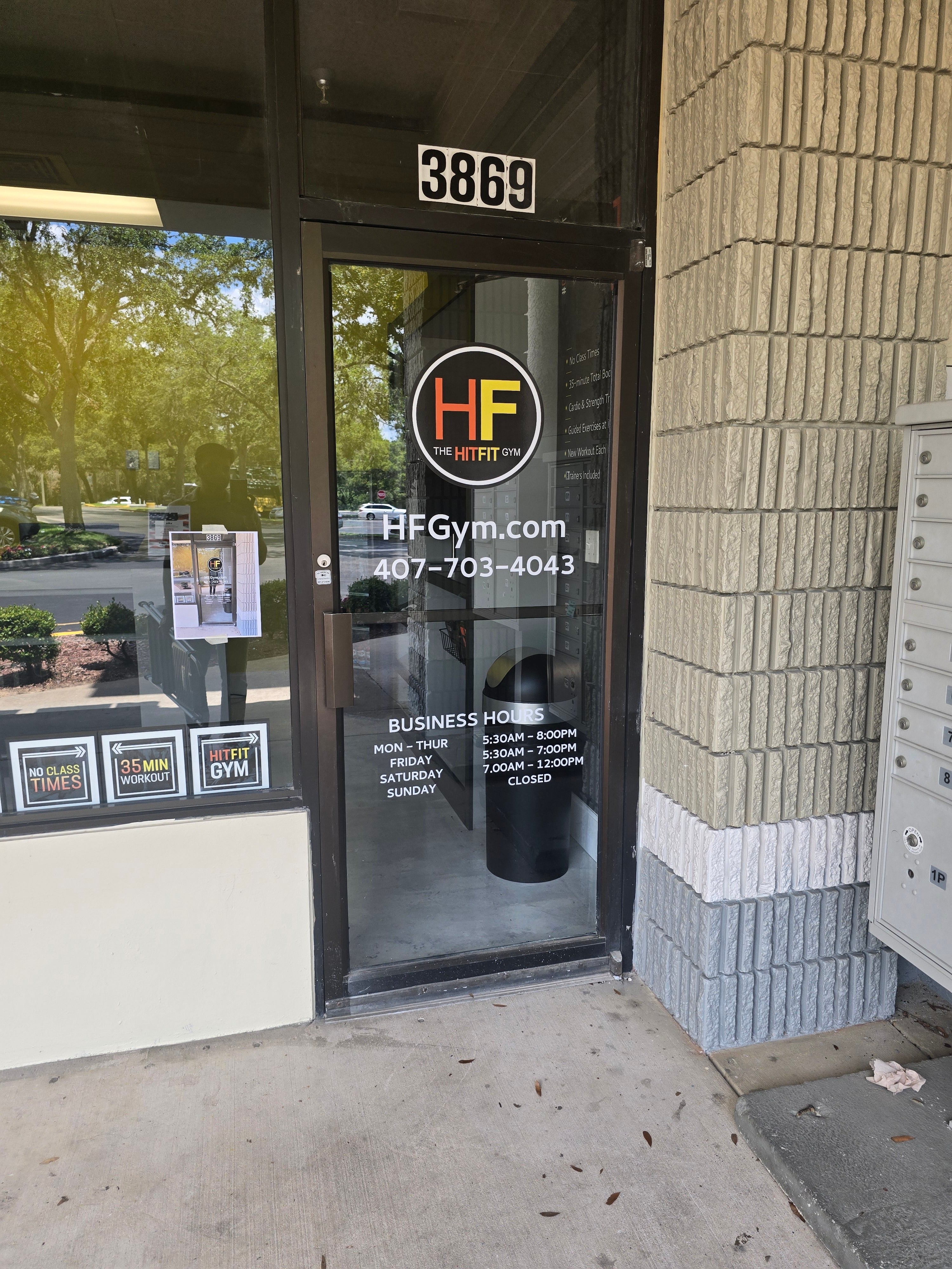 Door Graphics for HitFit Gym