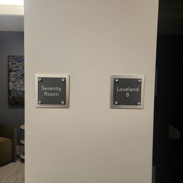 Polished Professionalism: Custom Acrylic & Rowmark Wall Plaques for Offices