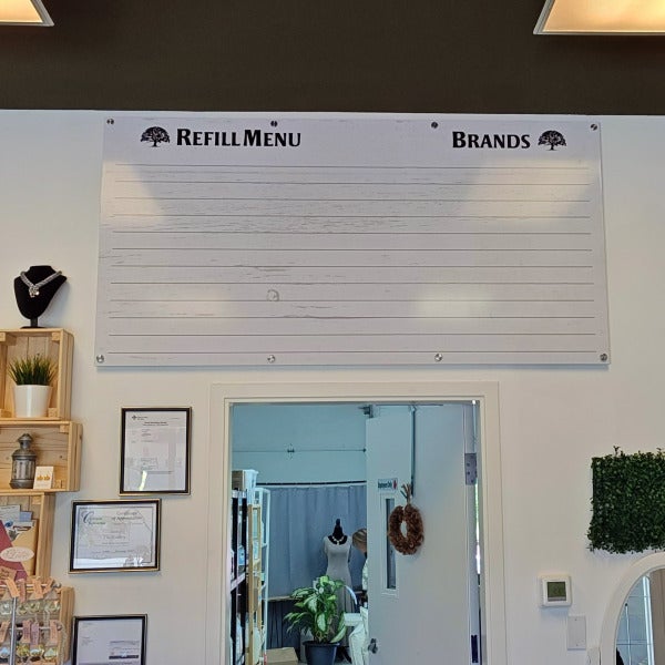 The Refillery - Magnetic Menu Board