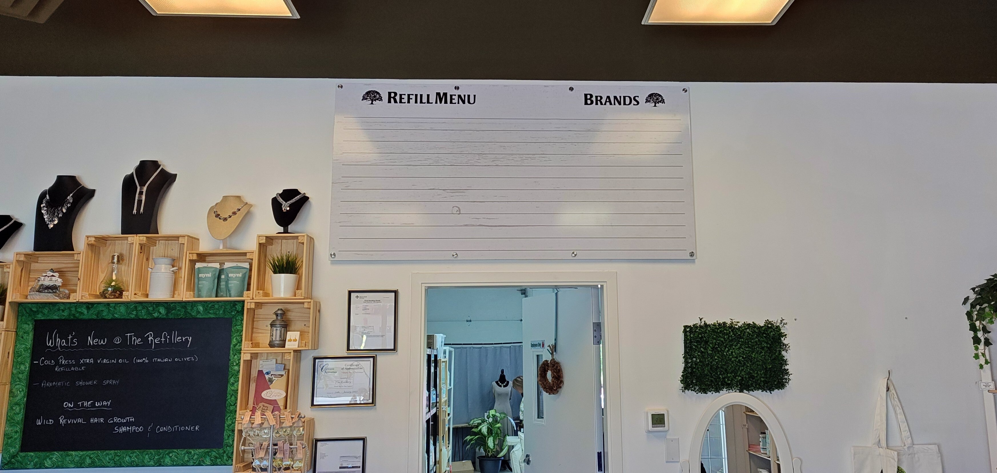 The Refillery - Magnetic Menu Board