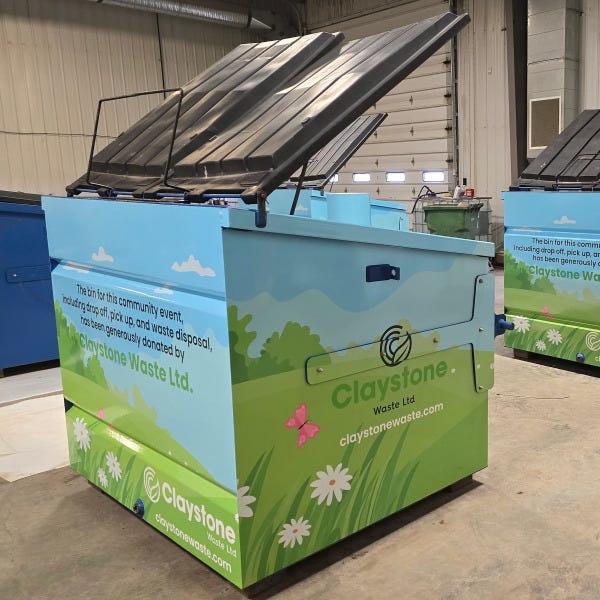 Waste Bin Wraps for Claystone Waste in Ryley, AB