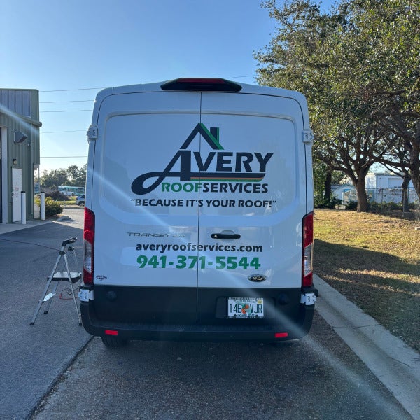 Avery Roof Services van vinyl 2