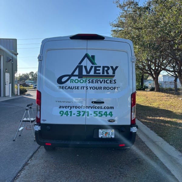 Avery Roof Services van vinyl 2