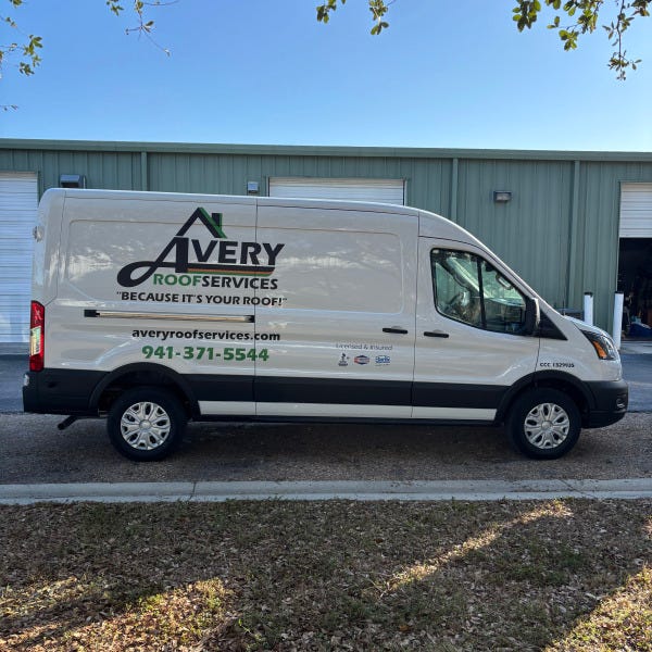 Avery Roof Services van vinyl