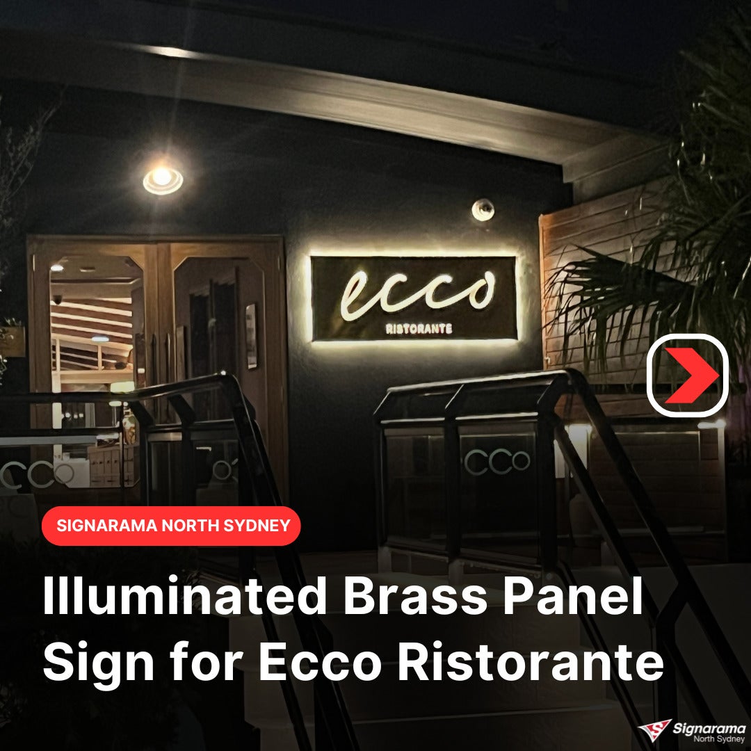 Illuminated Brass Panel Sign | Signarama North Sydney