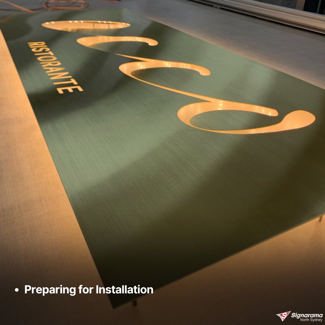 Illuminated Brass Panel Sign | Signarama North Sydney
