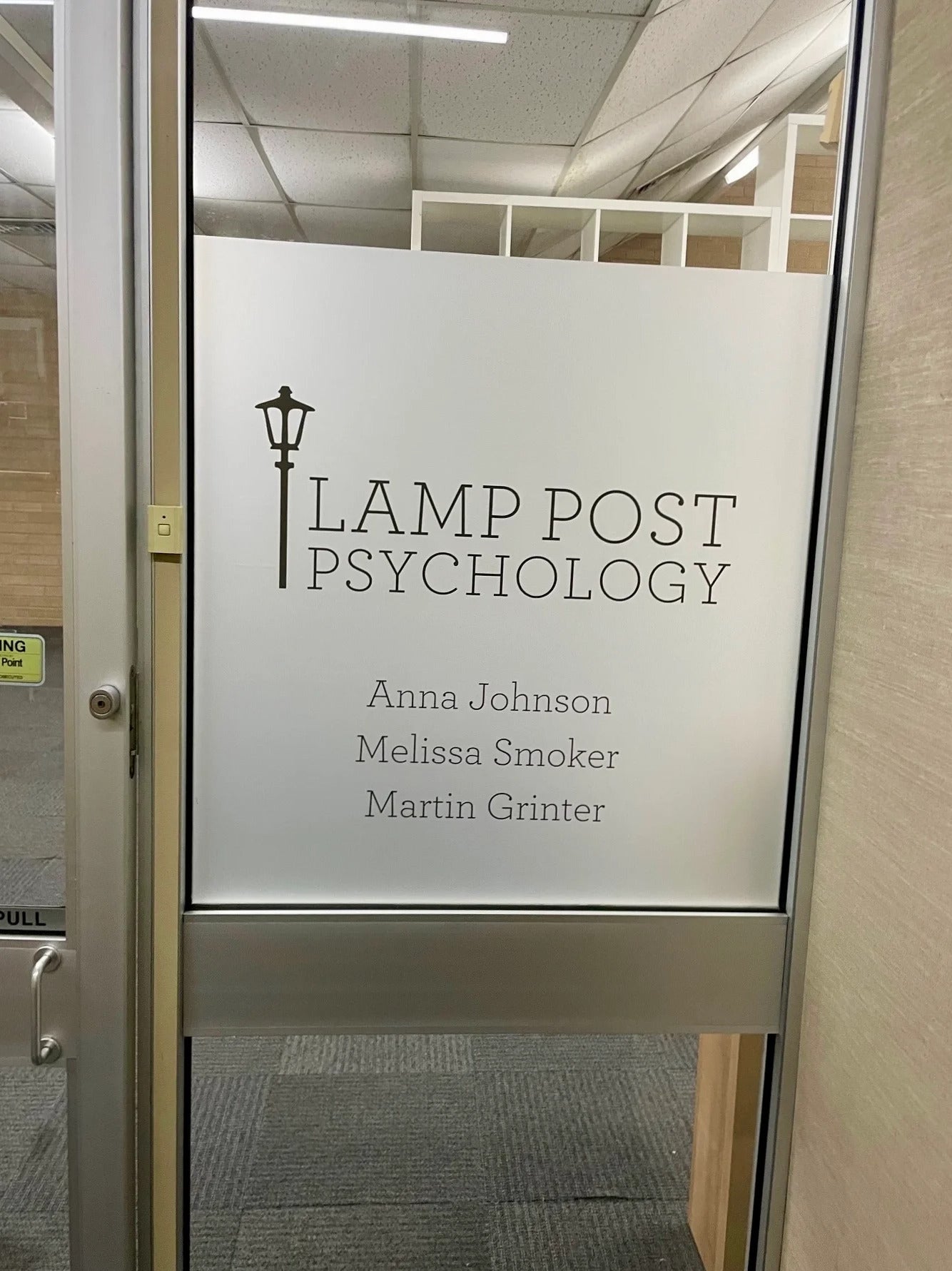 Office Signage - Lamp Post Psychology - Greensborough VIC.