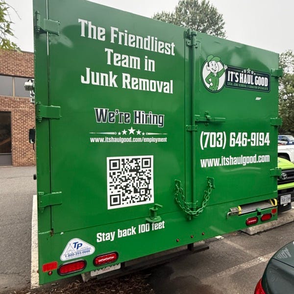 Custom Truck Decals in Tysons Corner | “It’s Haul Good” Junk Removal Stands Out on the Road