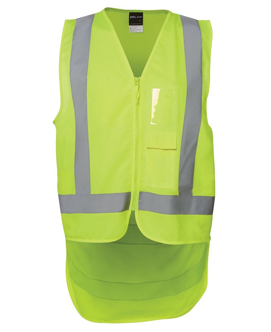 JB'S HI VIS ZIP DROP TAIL H PATTERN (D+N) VEST