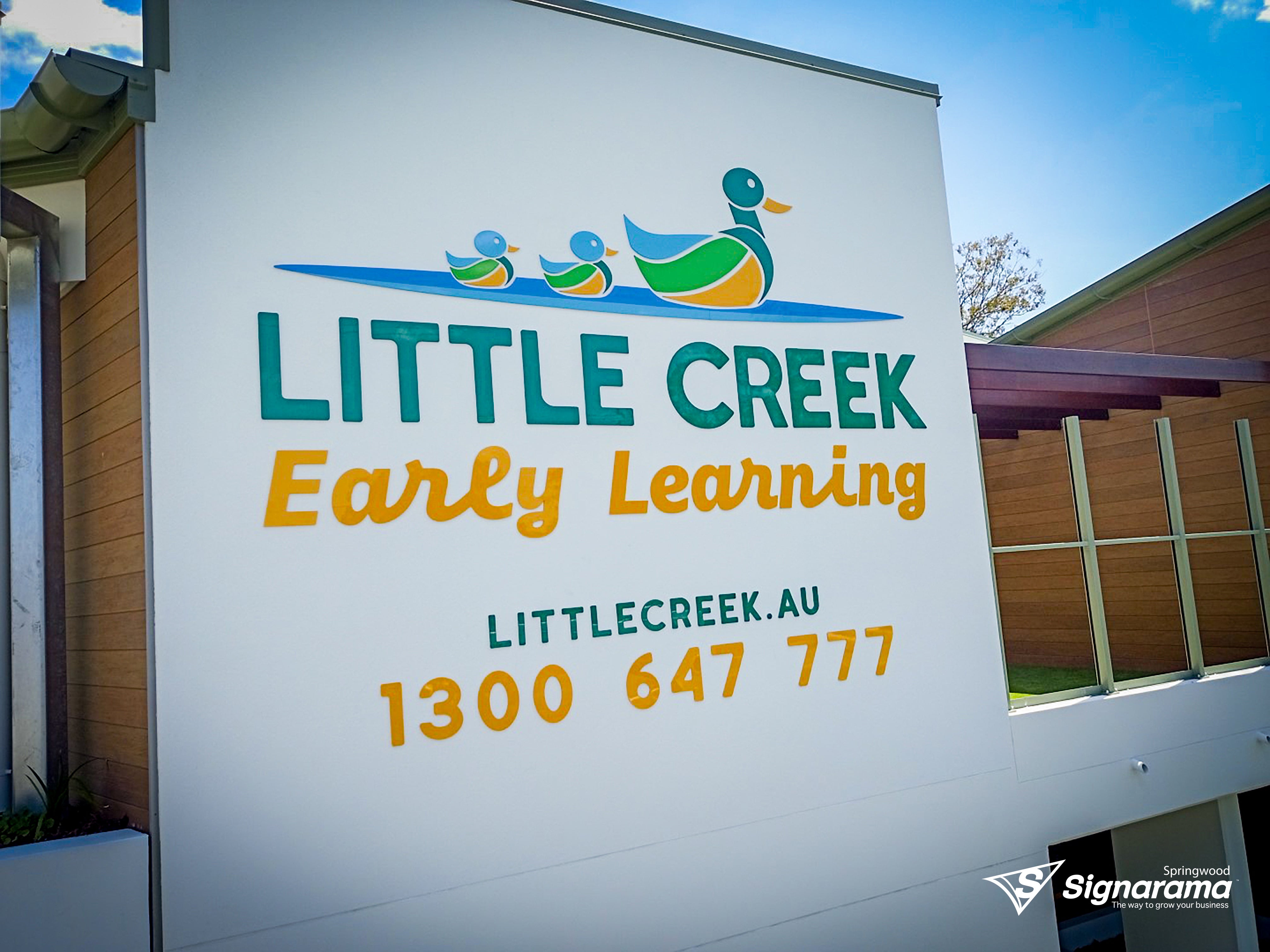 Little Creek Early Learning – 3D cut letter signage