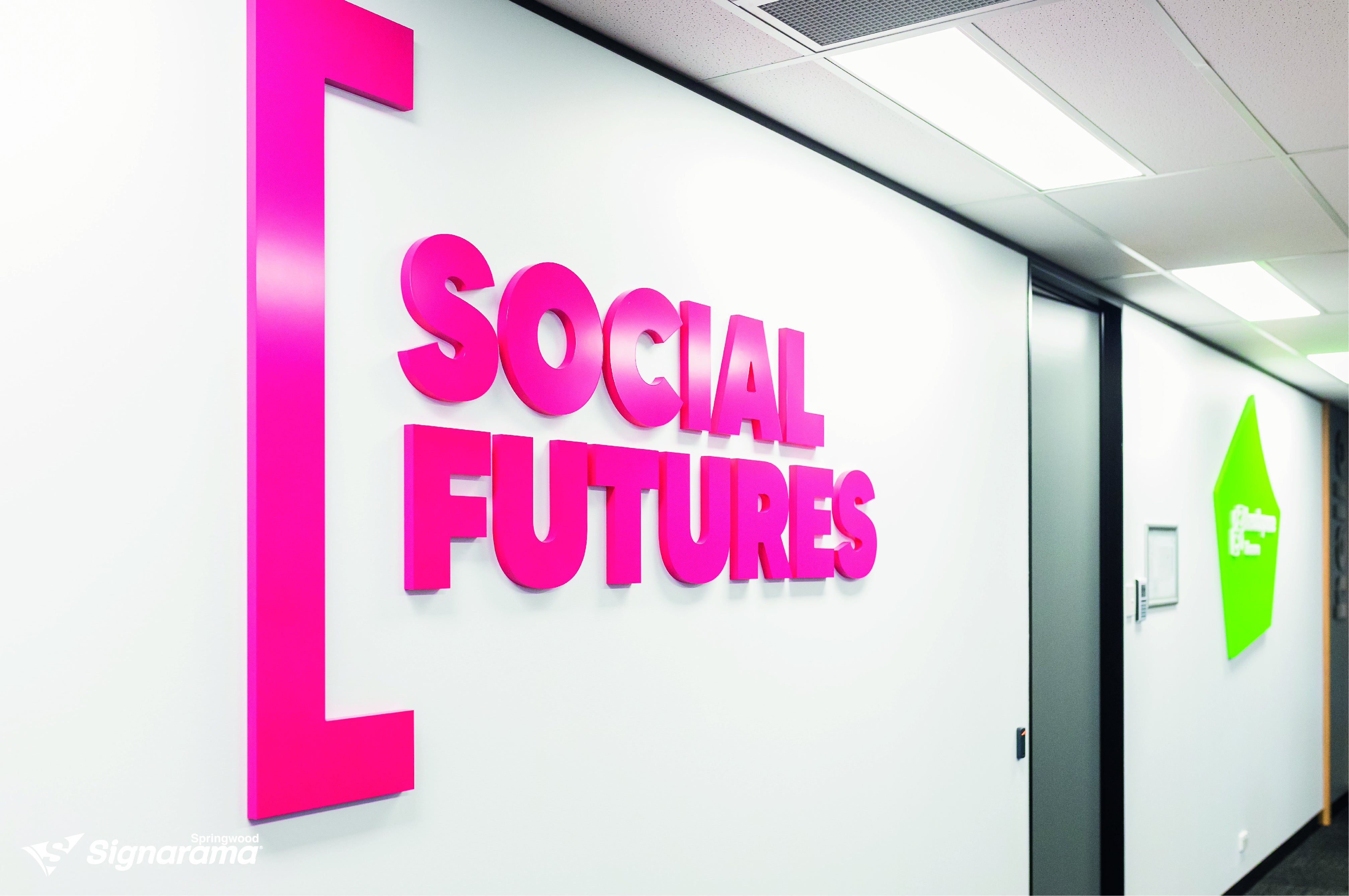 Base – Social Futures Lismore – 3D cut letter signage
