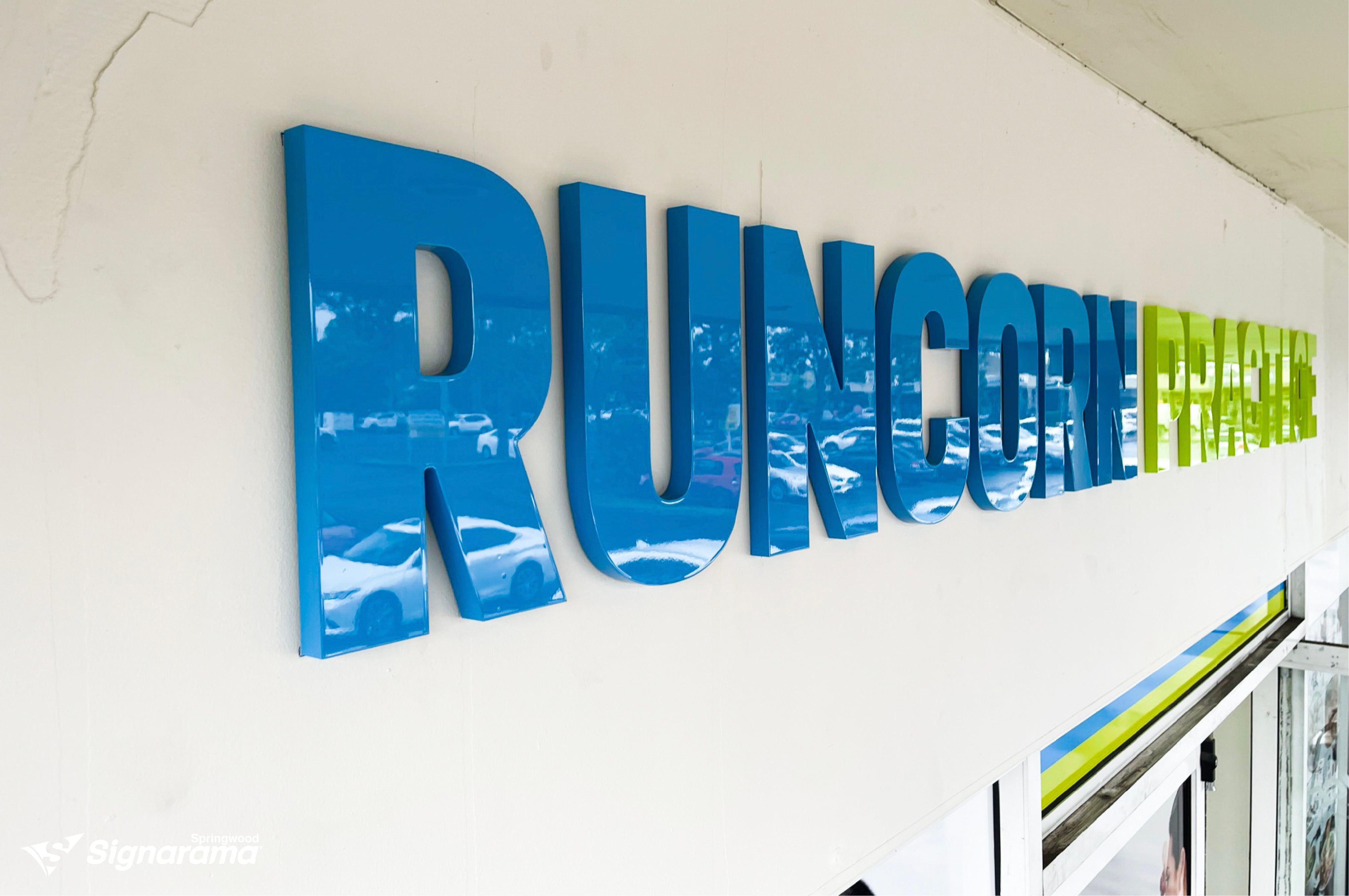 Runcorn Practice – 3D cut letter signage