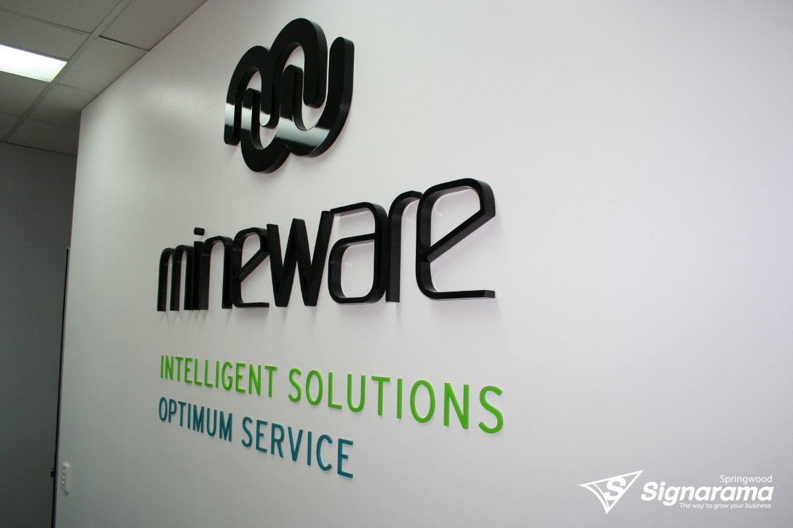 Mineware – 3D cut letter signage