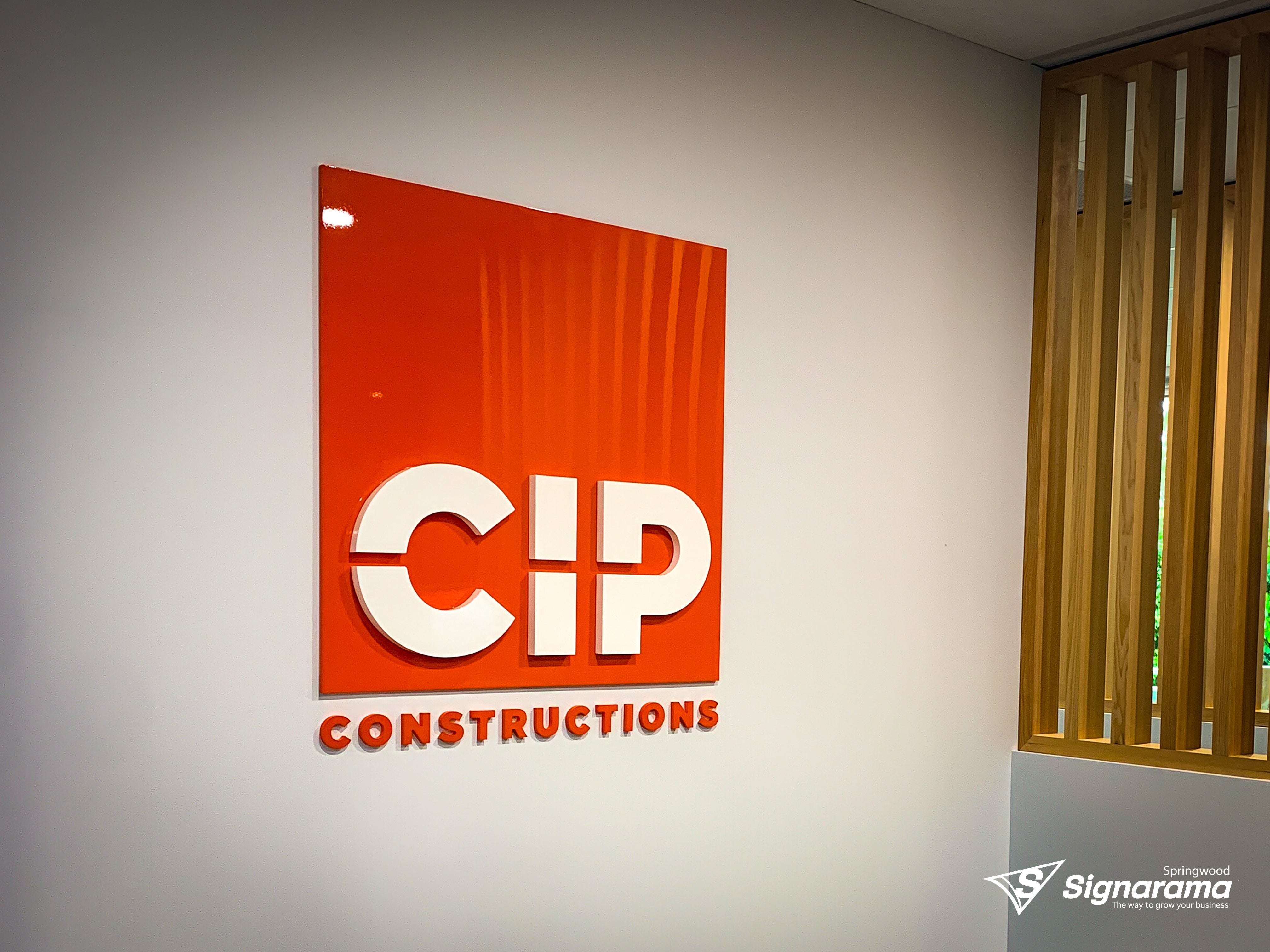 CIP Construction – 3D cut letter signage