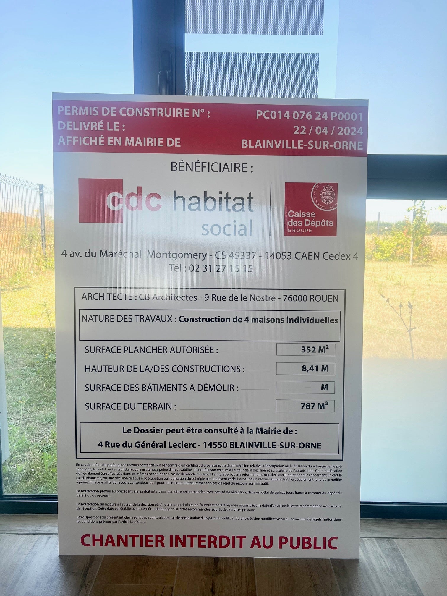 Panneau de chantier pour vos programmes/ constructions