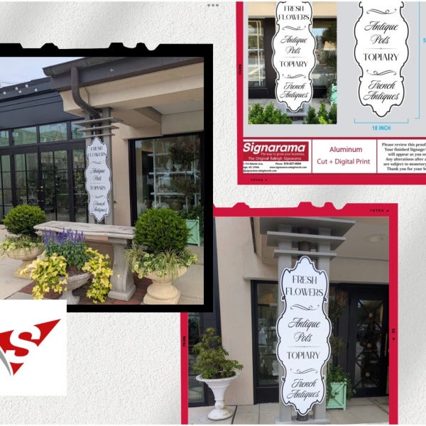 Aluminum exterior sign