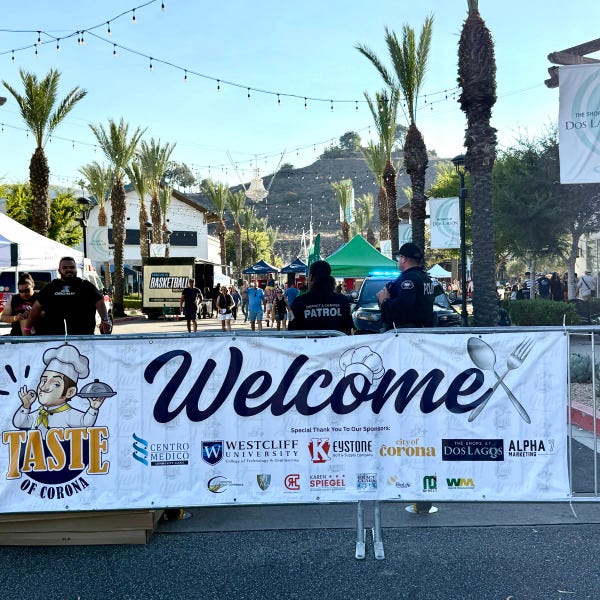 Taste of Corona 2025 Event Signage