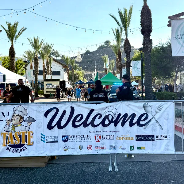 Taste of Corona 2025 Event Signage